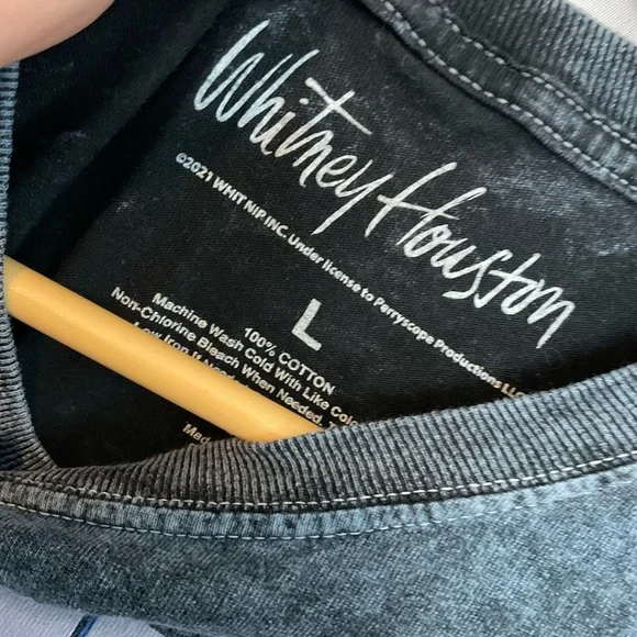 Whitney Houston So Emotional Acid Wash Boxy Fit Oversized Graphic Tee - Picture 3 of 4